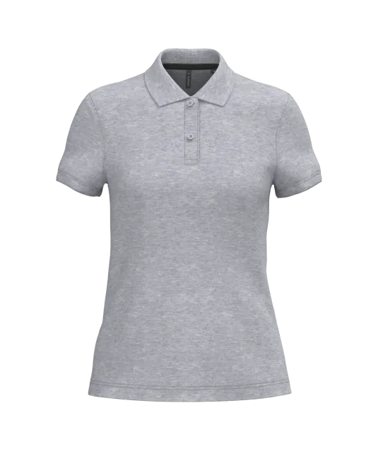 K242 - Damespolo korte mouwen Oxford Grey
