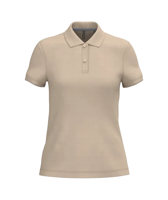 K242 - Damespolo korte mouwen Light Sand