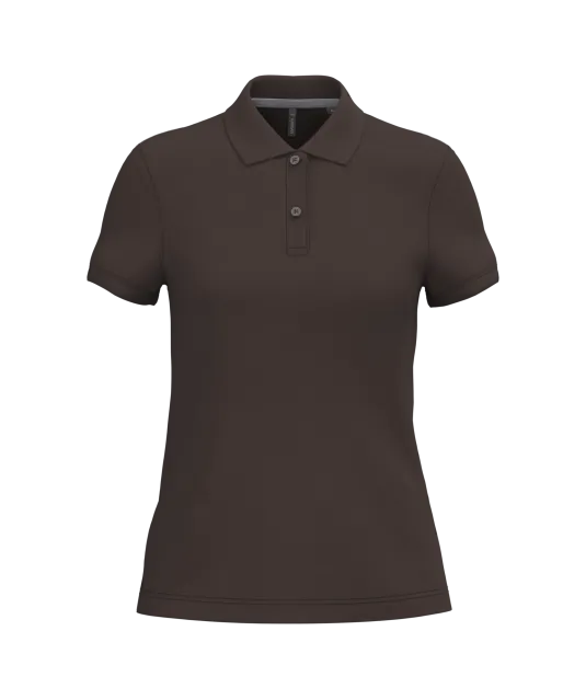 K242 - Damespolo korte mouwen Chocolate