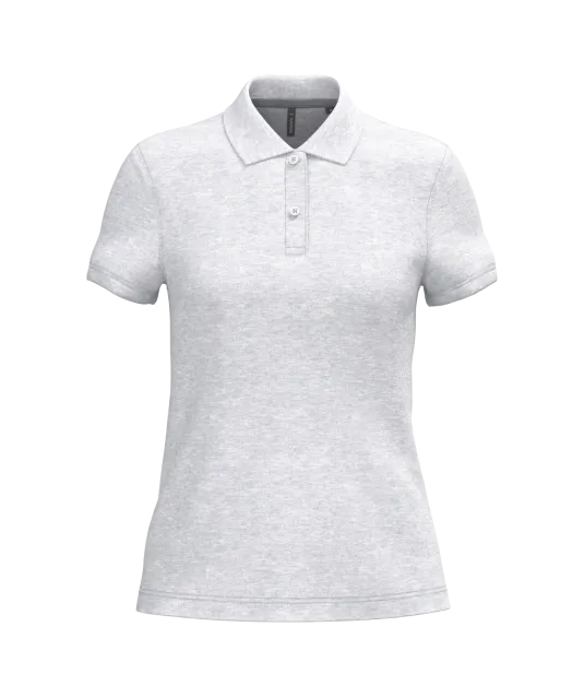 K242 - Damespolo korte mouwen Ash Heather