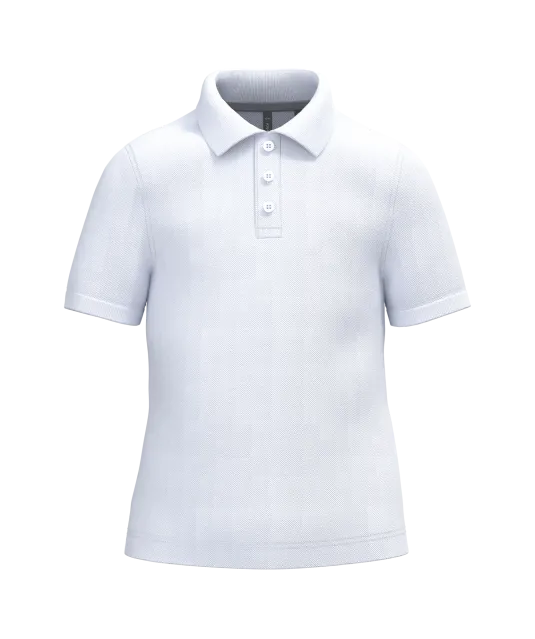 K249 - Kinderpolo korte mouwen White