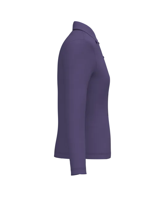K244 - Damespolo lange mouwen Purple