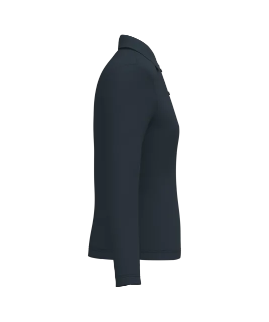 K244 - Damespolo lange mouwen Navy
