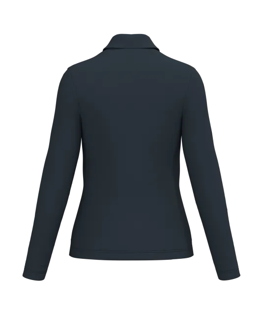 K244 - Damespolo lange mouwen Navy