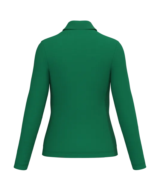 K244 - Damespolo lange mouwen Kelly Green