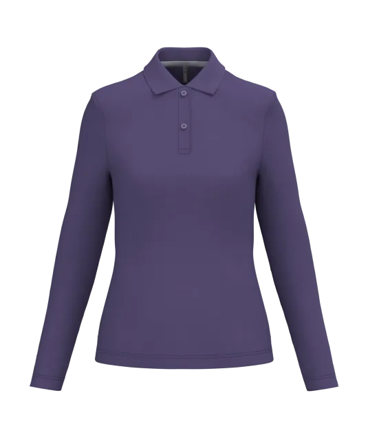 K244 - Damespolo lange mouwen Purple