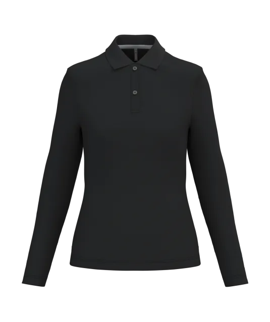 K244 - Damespolo lange mouwen Black