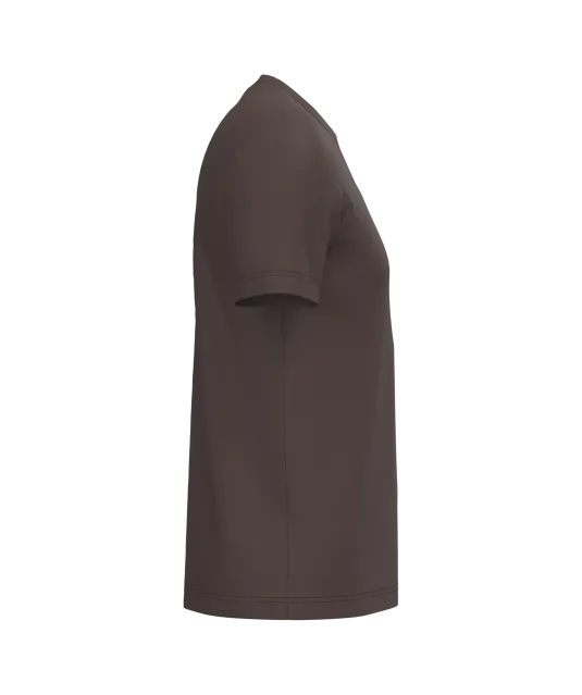 K356 - T-shirt ronde hals korte mouwen Chocolate