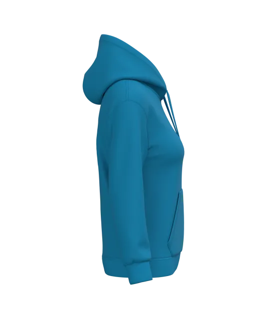 K473 - Eco damessweater met capuchon Tropical Blue