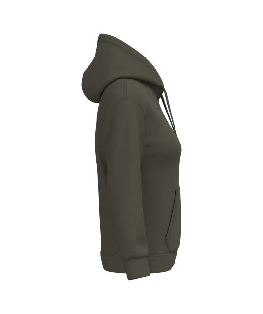 K473 - Eco damessweater met capuchon Dark Khaki
