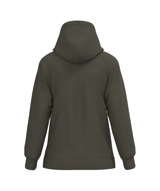 K473 - Eco damessweater met capuchon Dark Khaki