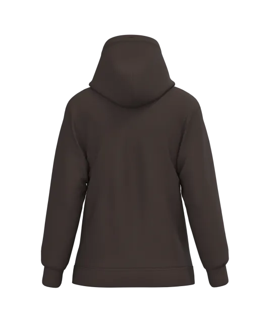 K473 - Eco damessweater met capuchon Chocolate