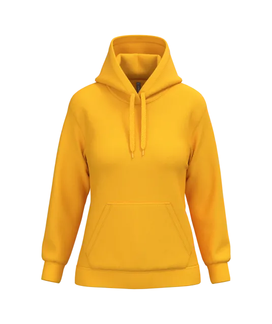 K473 - Eco damessweater met capuchon Yellow