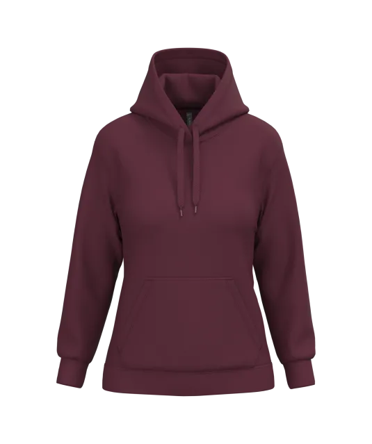 K473 - Eco damessweater met capuchon Wine