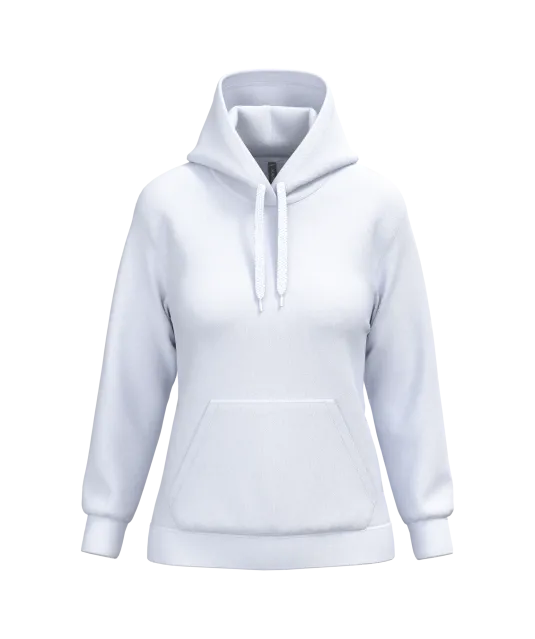 K473 - Eco damessweater met capuchon White