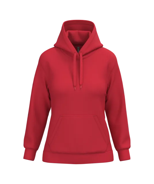 K473 - Eco damessweater met capuchon Red