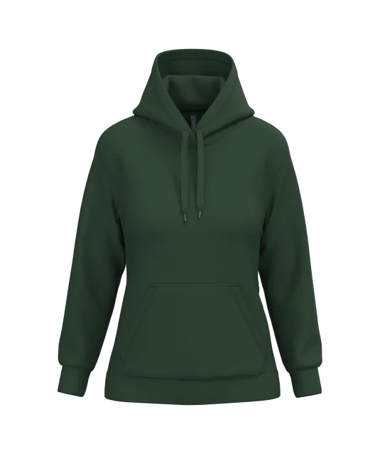 K473 - Eco damessweater met capuchon Forest Green
