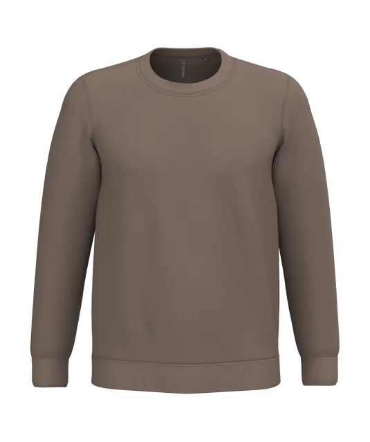 K474 - Sweater ronde hals Moka Brown