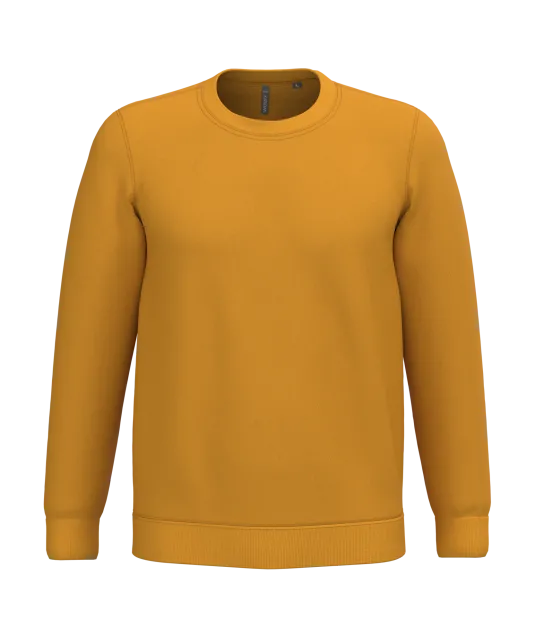 K474 - Sweater ronde hals Dark Mustard