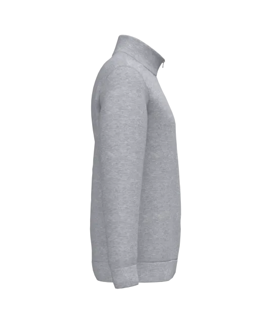 K478 - Sweater met ritskraag Oxford Grey