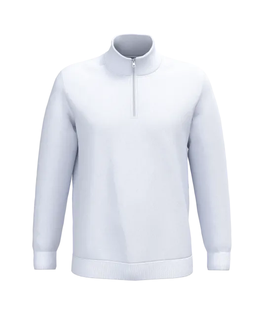 K478 - Sweater met ritskraag White