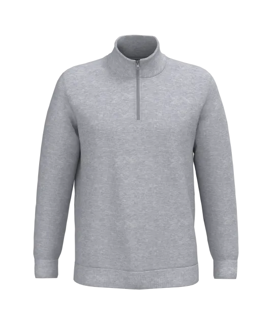 K478 - Sweater met ritskraag Oxford Grey