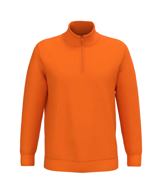 K478 - Sweater met ritskraag Orange