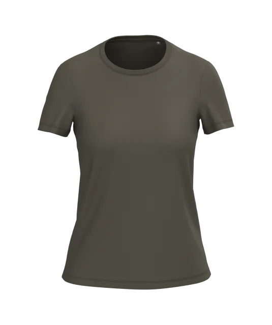 K3026IC - Dames-t-shirt BIO150IC ronde hals Dark Khaki