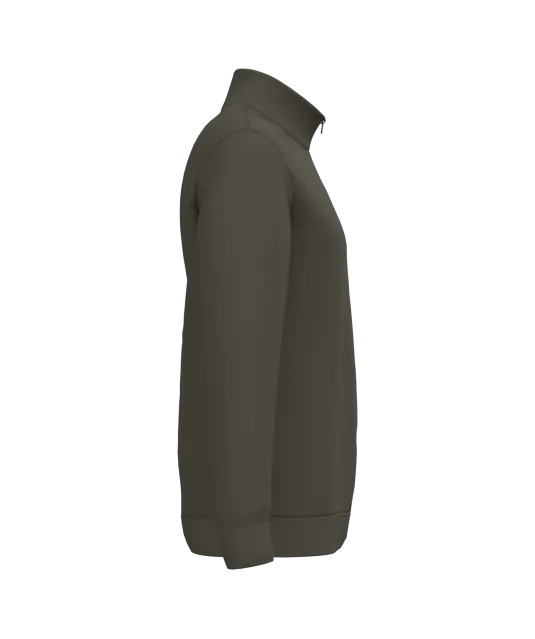 K478 - Sweater met ritskraag Dark Khaki