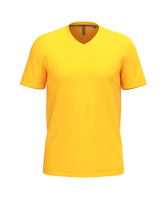 K357 - T-shirt V-hals korte mouwen Yellow