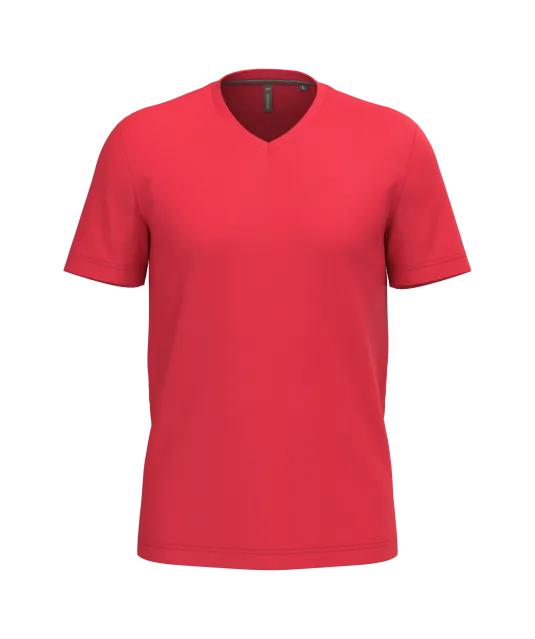 K357 - T-shirt V-hals korte mouwen Red