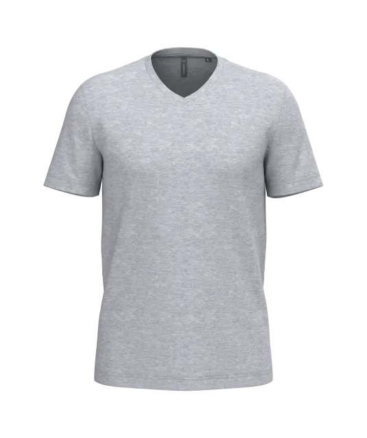 K357 - T-shirt V-hals korte mouwen Oxford Grey