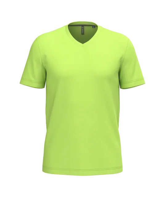 K357 - T-shirt V-hals korte mouwen Lime
