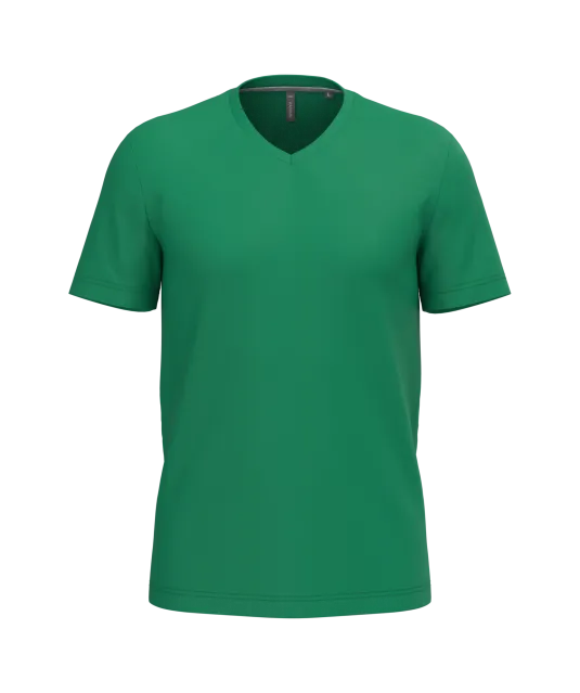 K357 - T-shirt V-hals korte mouwen Kelly Green