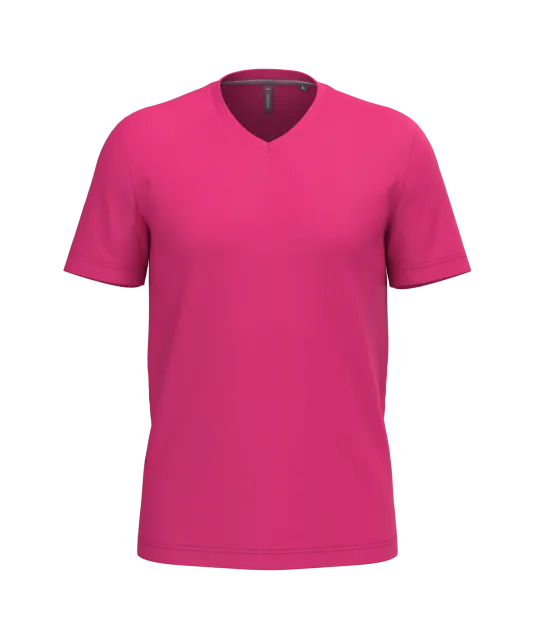 K357 - T-shirt V-hals korte mouwen Fuchsia