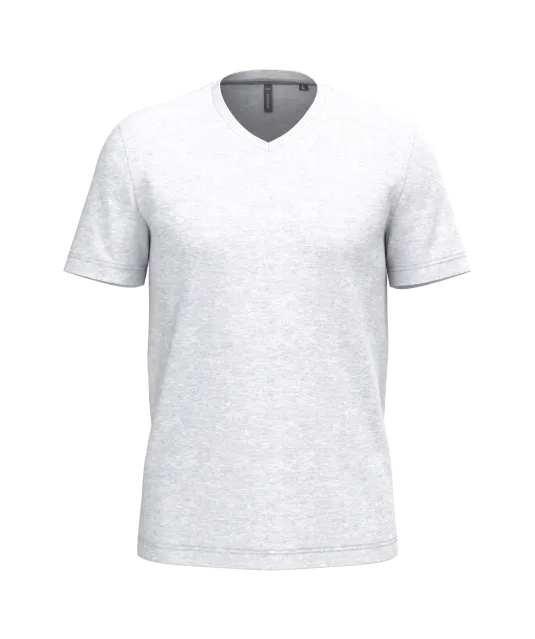 K357 - T-shirt V-hals korte mouwen Ash Heather