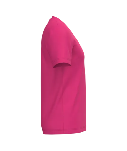 K357 - T-shirt V-hals korte mouwen Fuchsia