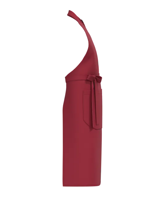 K8007 - Schort met zak van biologisch katoen Hibiscus Red