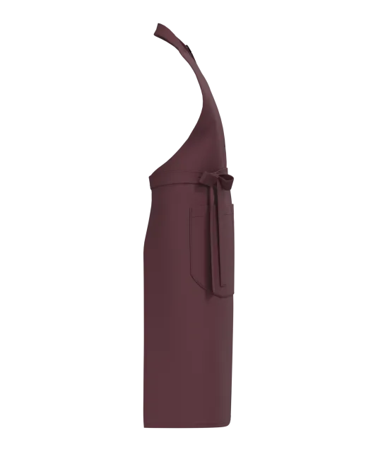 K8007 - Schort met zak van biologisch katoen Dark Cherry