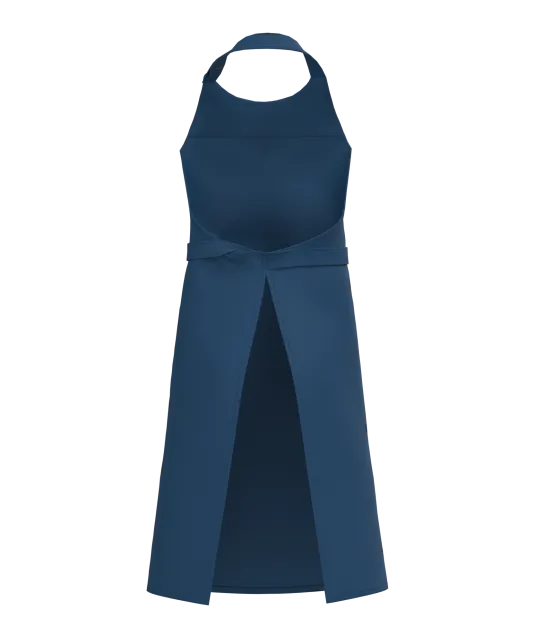 K8007 - Schort met zak van biologisch katoen True Indigo