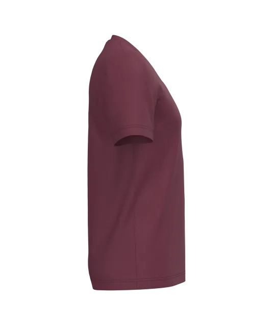 K357 - T-shirt V-hals korte mouwen Wine