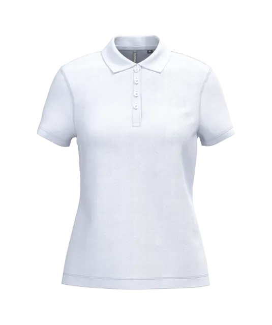 K255 - Piqué-damespolo korte mouwen White