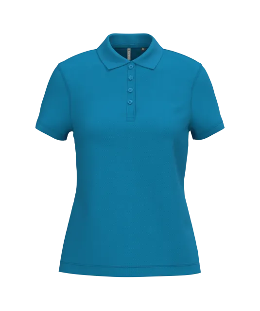 K255 - Piqué-damespolo korte mouwen Tropical Blue