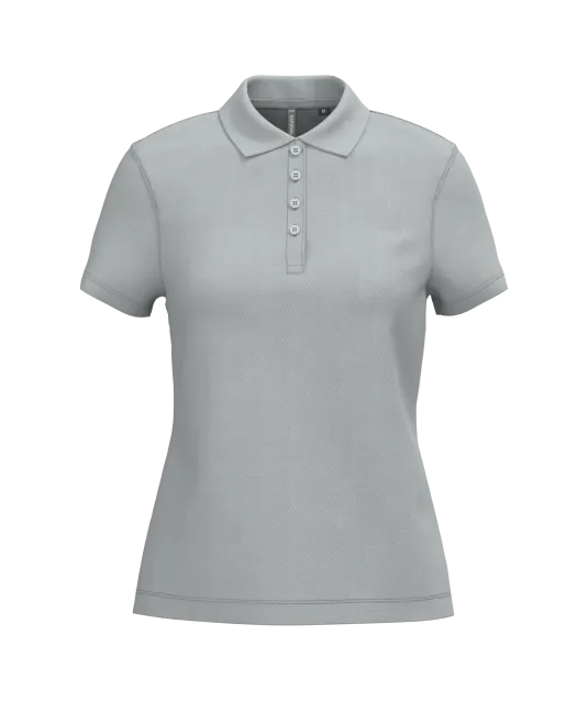 K255 - Piqué-damespolo korte mouwen Snow Grey