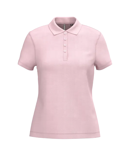 K255 - Piqué-damespolo korte mouwen Pale Pink