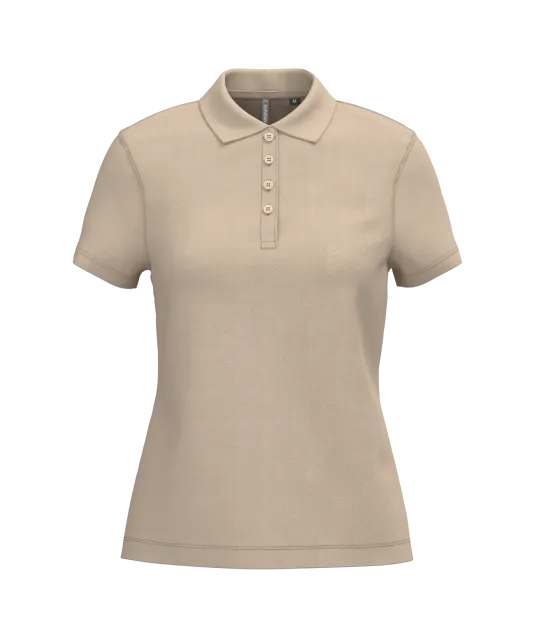 K255 - Piqué-damespolo korte mouwen Light Sand
