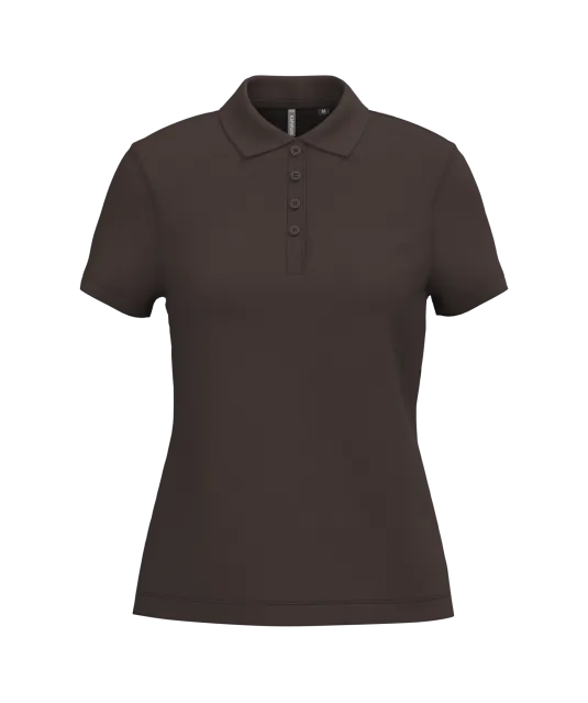 K255 - Piqué-damespolo korte mouwen Chocolate