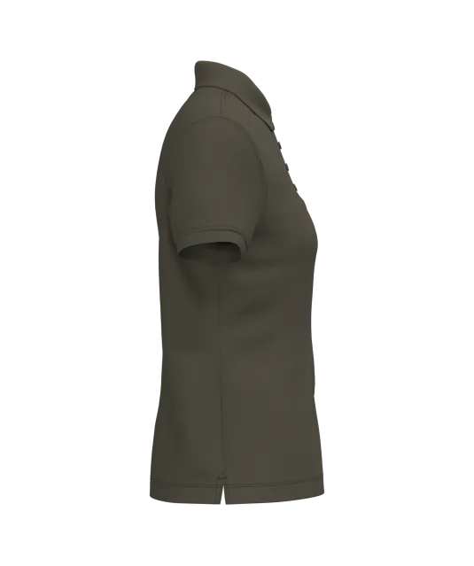 K255 - Piqué-damespolo korte mouwen Dark Khaki
