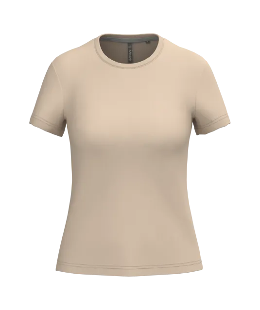 K380 - Dames t-shirt ronde hals korte mouwen Light Sand
