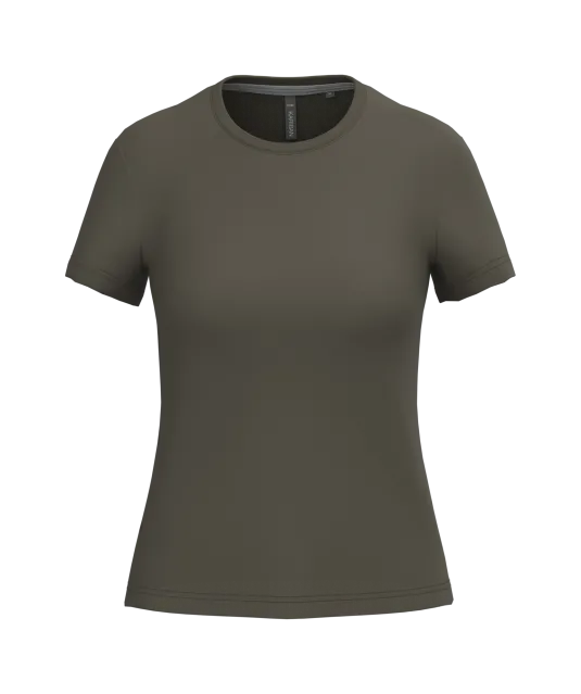 K380 - Dames t-shirt ronde hals korte mouwen Dark Khaki
